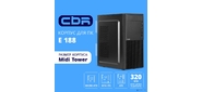 CBR PCC-ATX-E188-WPSU Корпус ATX Miditower E188,  без БП,  1*USB 3.0,  2*USB 2.0,  HD Audio+Mic,  Black