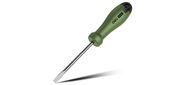 Шлицевая отвёртка ";Home Series Green"; Deli HT1106L 6x150мм  Эксклюзивный дизайн. Рукоятка из высококачественного софттач пластика
