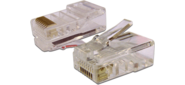 Коннектор RJ45 UTP 8P8C, универсальный, со вставкой, cat.5e, 100 шт.