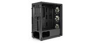 Exegate EX295765RUS Корпус Miditower ExeGate EVO-8227  (ATX,  без БП,  2*USB+1*USB3.0+HD Audio,  черный,  3 вент. с RGB подсветкой,  боковая панель - закаленное стекло)