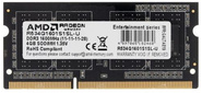 Память DDR3 4Gb 1600MHz AMD R534G1601S1SL-U RTL PC3-12800 CL11 SO-DIMM 204-pin 1.35В