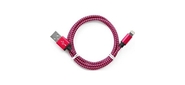 Gembird Кабель USB 2.0 Cablexpert CC-ApUSB2pe1m,  AM / Lightning 8P,  1м,  нейлоновая оплетка,  алюминиевые разъемы,  фиолетовый,  пакет