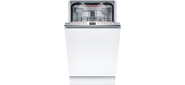 Встраиваемая посудомоечная машина Bosch, узкая, 10 комплектов, 10 программ, 6 температурных режимов, электронное управление, дисплей, Aquastop, конденсационная сушка, цвет белый