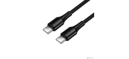 HOCO Кабель USB2.0 Hoco Type-C / Type-C,  3А,  60Вт,  X120,  1м,  черный,  коробка