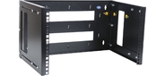 Кронштейн телекоммуникационный настенный 9U,  регулируемая глубина 300-450 мм,  цвет черный