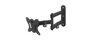Кронштейн ONKRON / 10-32'' макс 100*100 мм, 2 колена, наклон -+ 8?, поворот: 180°, от стены 65-408 мм, макс вес 25кг, черный