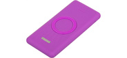 Мобильный аккумулятор Buro BPQ10F 10000mAh 3A QC PD беспроводная зарядка фиолетовый  (BPQ10F18PVL)