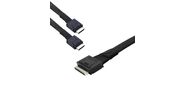 Кабель Amphenol RML80-0249 / RML42-0249 Cable OcuLink SFF8611 8i to 2x SFF8611 4i,  length= 80cm,  OEM