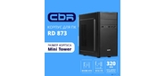 CBR Корпус mATX Minitower RD873,  без БП,  2*USB 2.0,  HD Audio+Mic,  кабель питания 1.2м,  Black [PCC-MATX-RD873-WPSU]