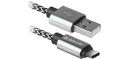 Кабель USB2.0 TO TYPE-C 1M WHITE USB09-03T 87815 DEFENDER
