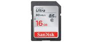 Флеш карта SD 16GB SanDisk SDHC Class 10 SecureDigital UHS-I Ultra 80MB / s