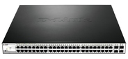 D-Link DGS-1210-52 / C1A,  Gigabit Smart Switch with 48 10 / 100 / 1000Base-T ports and 4 Gigabit SFP ports