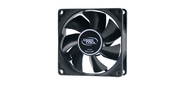 Вентилятор DEEPCOOL Xfan80 80x80x25мм (240шт. / кор, пит. от БП, черный, 1800об / мин) Color BOX