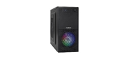 Exegate EX292982RUS Корпус Minitower ExeGate mEVO-7807-NPX400  (mATX,  БП 400NPX 12см,  1*USB+1*USB3.0,  черный 1x12 см с RGB подсветкой)