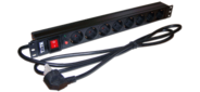 Lanmaster TWT-PDU19-16A8P-1.8 Блок распределения питания гор.размещ. 8xSchuko базовые 16A Schuko 1.8м