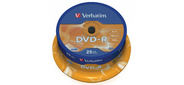 Диск DVD-R 4.7ГБ 16x Verbatim 43522 AdvancedAzo+ пласт.коробка,  на шпинделе  (25шт. / уп.)