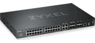 ZyXEL XGS4600-32. Управляемый коммутатор Gigabit Ethernet 3 уровня с 28 разъемами RJ-45 из которых 4 совмещены с SFP-слотами + 4 слота SFP+