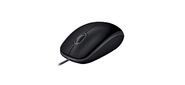 Мышь Logitech B100 Black черная, оптическая 800dpi, USB, 1.8м, {10}, (041271)