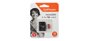 Карта памяти microSD GoPower 32GB Class10 UHS-I (U3) 80 МБ / сек V10 с адаптером