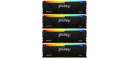 Память оперативная /  Kingston 64GB 3200MT / s DDR4 CL16 DIMM  (Kit of 4) FURY Beast RGB
