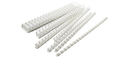 Пружины для переплета пластиковые Silwerhof d=8мм 21-40лист A4 белый  (100шт)  (1373585)