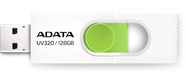 Флеш накопитель 128GB A-DATA UV320,  USB 3.2,  белый / зеленый