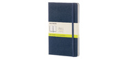 Блокнот Moleskine CLASSIC QP062B20 Large 130х210мм 240стр. нелинованный твердая обложка фиксирующая резинка синий сапфир