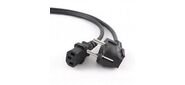 Кабель питания Cablexpert PC-186-VDE-1M, 1м, Schuko- C13, VDE, 10А, черный, с заземлением, пакет