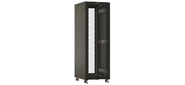 Шкаф серверный Hyperline  (TTBR-3761-DD-RAL9004) напольный 37U 600x1000мм пер.дв.перфор.2ств. задн.дв.перфор.2-хст. направл.под закл.гайки 1000кг черный 910мм 1833мм IP20 сталь