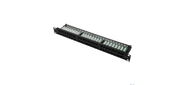 Патч-панель 19" NEOMAX [NM-PP-1U48P-UC5E-D-105-BK] 1U,  48 портов,  кат.5E,  UTP,  Dual IDC,  цвет черный