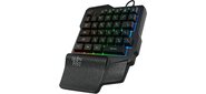 Игровой блок Oklick 701G IRON FIST черный USB for gamer LED  (подставка для запястий)