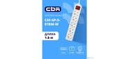 CBR Сетевой фильтр CSF SP-5-018M-W,  10A,  5 евророзеток,  защита от детей,  3x0.75мм2,  медь,  1.8 м,  белый