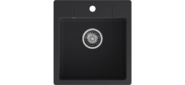 GRANFEST Мойка URBAN 245 1-чаша 450*490мм, монтаж: врезной, материал: кварц, цвет: черный