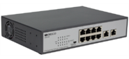 Коммутатор / Unmanaged Switch 8x1000Base-T PoE, 2x1000Base-T, PoE Budget 120W, Long-range PoE up to 250m, 19" w / brackets