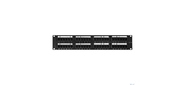 Патч-панель 19" NEOMAX [NM-PP-2U48P-UC5E-D-108-BK] 2U,  48 портов,  кат.5E,  UTP,  Dual IDC,  цвет черный