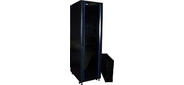 Шкаф 19" Business,  27U 600x1000,  черный,  передняя дверь стекло,  задняя дверь распашная металл