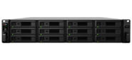 Synology Rack 2U Unified DualCont Array  (QC2, 4GhzCPU / 8Gbupto64 / 2x1GbE+1x10GbERJ45 (+1xExpSlot) per contr)NoHDD (upto12 2, 5" / 3, 5"SASupto36with 2xRXD1219SAS), RAIDBasic, JBOD, 0, 1, 5, 6, 10, F1 / 2xRPS / norail / 5YW