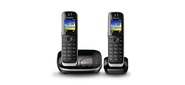 Р / Телефон Dect Panasonic KX-TGJ322RUB черный  (труб. в компл.:2шт) автооветчик АОН