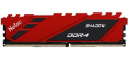 Память DIMM DDR4 16Gb PC21300 2666MHz CL19 Netac Shadow red с радиатором  (NTSDD4P26SP-16R)