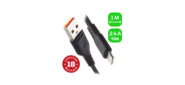 Кабель GoPower GP01L USB  (m)-Lightning  (m) 1.0м 2.4A ПВХ черный  (1 / 800)