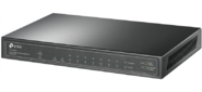 Сетевое оборудование TP-Link TL-SG1210P, 10-портовый гигабитный настольный коммутатор, 8 гигабитных портов PoE+, 1 гигабитный порт без PoE, 1 гигабитный SFP-слот802.3at / af, бюджет PoE: 63 Вт, стальной настольный корпус