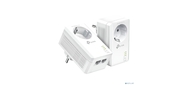TP-Link TL-PA7027P KIT AV1000 Комплект гигабитных Powerline-адаптеров со встроенной розеткой