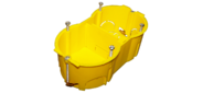 Lanmaster TWT-BX45x90-YL Подрозеточная коробка в стену для суппорта 45х90, желтая