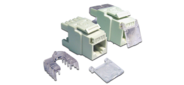 Модуль Keystone,  RJ45,  кат.6,  UTP,  180 градусов,  со шторкой,  белый