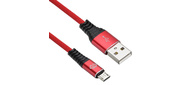Кабель Digma MICROUSB-1.2M-BRAIDED-R USB  (m)-micro USB  (m) 1.2м красный