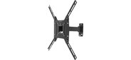 Kromax OPTIMA-403 black {Кронштейн для LED / LCD телевизоров 15"-55", max 25 кг, настенный, 3 ст свободы, наклон +5°-12°, поворот ±90°, от стены 68.5-225 мм, max VESA 400x400 мм}