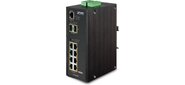 IP30 L2+ SNMP Manageable 8-Port Gigabit POE (Af) Switch + 2-Port Gigabit SFP Industrial Switch  (-40 to 75 C),  ERPS Ring Supported,  1588