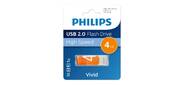 Флеш накопитель 4GB PHILIPS VIVID2.0 4GB,  USB 2.0