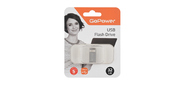 Флеш-накопитель GoPower MINI 32GB USB2.0 металл серебряный (1 / 50 / 1000)