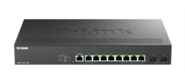 Коммутатор /  Управляемый L2 PoE-коммутатор,  8x2.5GBase-T PoE,  2x10GBase-X SFP+,  PoE-бюджет 240 Вт,  защита от статического электричества до 6 кВ,  CLI,  консольный порт RJ-45